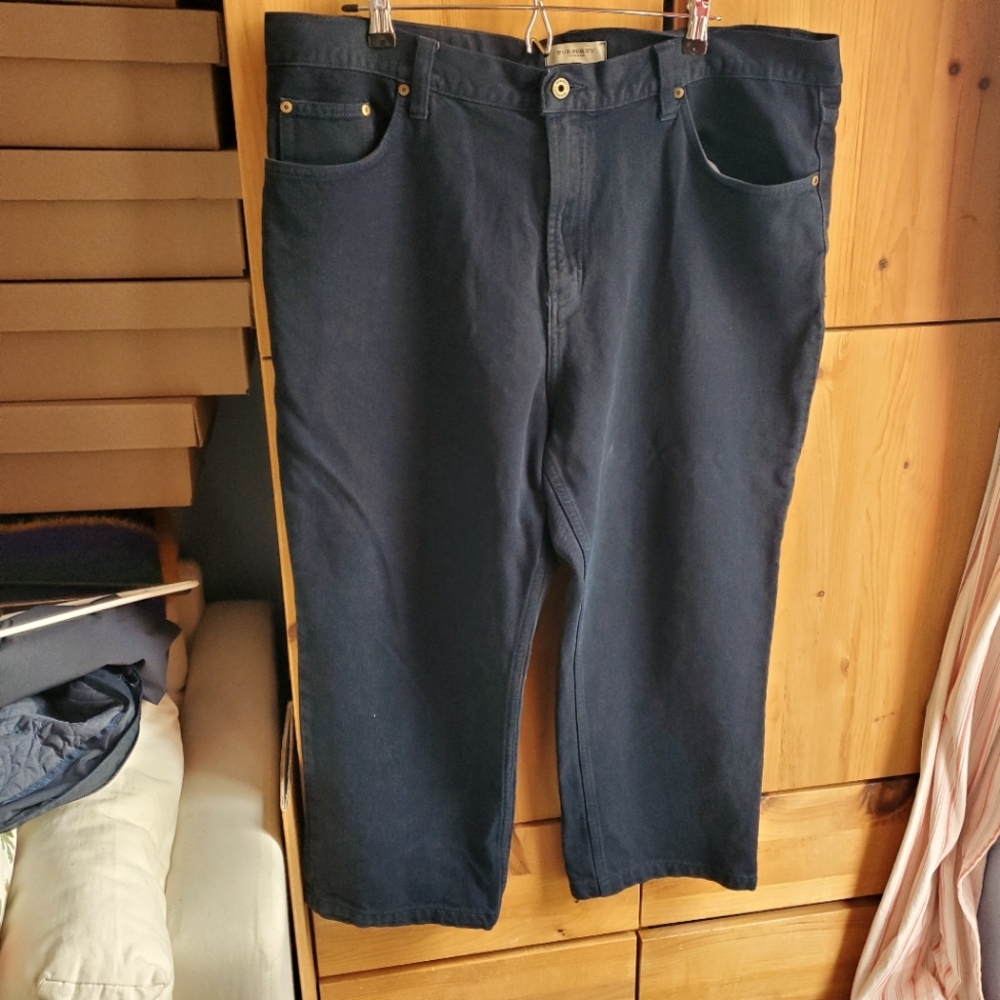 Burberry London Men's Navy Brushed Cotton Chino Pants size 44